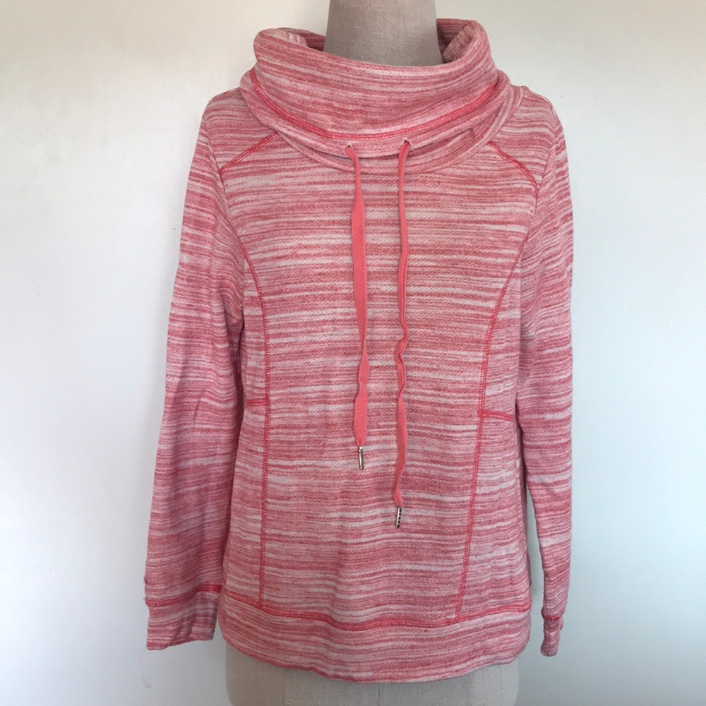 Loveapella Drawstring Cowl Neck Pullover Sweater